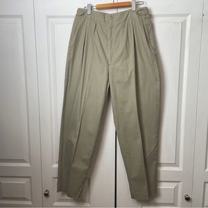 Pleated Preppy Cotton Khakis